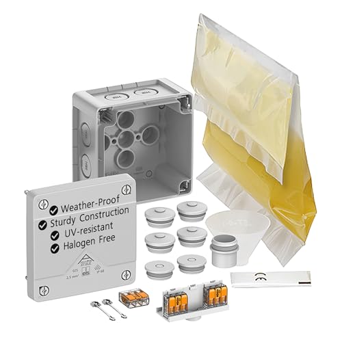 Spelsberg Abox Pro XT SLK-2,5² – IP68 Anschlussdose mit Gießharz und Kabelsteckern, Zubehör – Elektrogehäuse mit bodenfesten und schraubenlosen Klemmen – bewertet 450 V für Industrie und Außenbereich von ELS