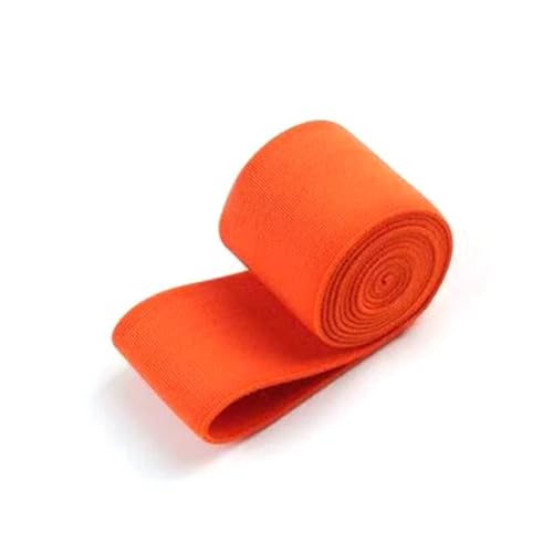 6 Meter 4cm breites elastisches Gurtband, farbiges Nylon-Gummiband, Kleidung, DIY-Nähzubehör, Orange, 40mm von ELSKBRUN