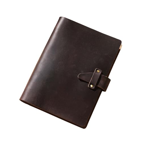 ELUKHT Leder-Notizbuch, A5, Leder, Retro, lose Blätter, Büro, Business, handgefertigt, A7, Notizblock für Büro, Zuhause, Schule (Kaffee, A5) von ELUKHT