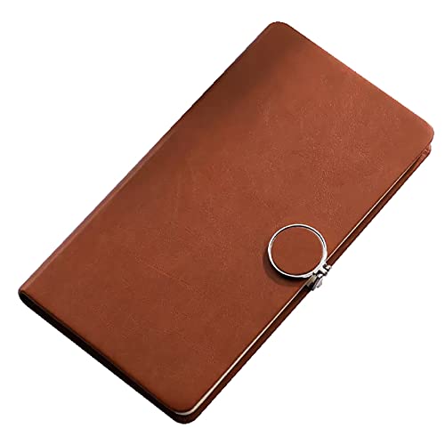 ELUKHT Liniertes Tagebuch, Notizblock, College, liniertes Notizbuch, liniertes Papier, Leder, Hardcover für Damen, Herren, Arbeit, Büro, Schule (braun) von ELUKHT