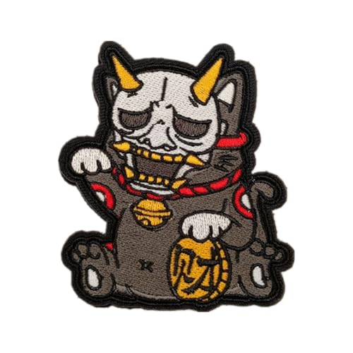 Feng Shui Lucky Cat for Wealth Money Good Luck with Evil Demon Hannya Oni Mask Samurai Moral Tactical Hook Patch Patches Embroidered Badge Iron On Sew On Emblem Decoration Feng Shui Lucky Cat for Wealth Money Good Luck with Evil Demon Hannya Oni Mask Samurai Moral Tactical Hook Patch Patches Embroidered Badge Iron On Sew On Emblem Decoration von ELYN