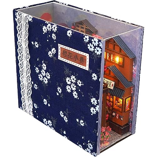 DIY Book Nook Kits Holzbausatz, Book Nook Bücherregal Einsatz Kits,reines handgefertigtes Modell-Lernspielzeug Ausgestattet mit Holzmöbeln und LED-Leuchten Kreative Geschenke für Freunde DIY Book Nook Kits Holzbausatz, Book Nook Bücherregal Einsatz Kits,reines handgefertigtes Modell-Lernspielzeug Ausgestattet mit Holzmöbeln und LED-Leuchten Kreative Geschenke für Freunde von ELZEM