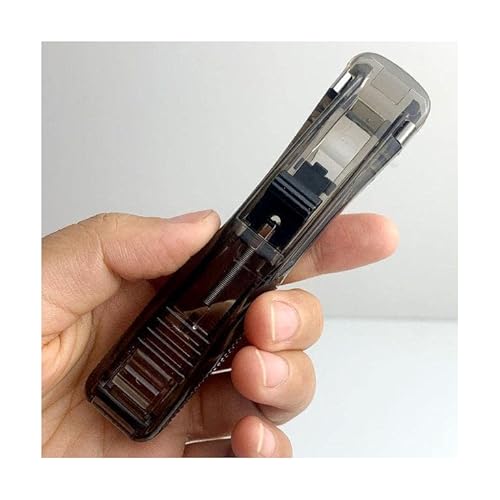 EMAFORO Heftgerät 1 Stück Transparenter Hefter Schulbedarf Abnehmbarer Metallclip Schieber Bürozubehör Push Clip Hefter Mini Hefter von EMAFORO