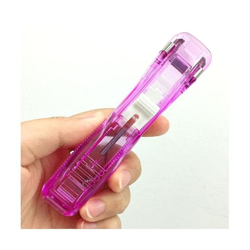 EMAFORO Heftgerät 1 Stück Transparenter Hefter Schulbedarf Abnehmbarer Metallclip Schieber Bürozubehör Push Clip Hefter Mini Hefter EMAFORO Heftgerät 1 Stück Transparenter Hefter Schulbedarf Abnehmbarer Metallclip Schieber Bürozubehör Push Clip Hefter Mini Hefter von EMAFORO