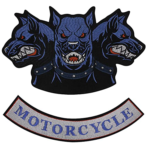 Aufnäher / Bügelbild, Motiv: Wolfskopf, für Motorradfahrer, Jacke, Rucksack Aufnäher / Bügelbild, Motiv: Wolfskopf, für Motorradfahrer, Jacke, Rucksack von EMDO