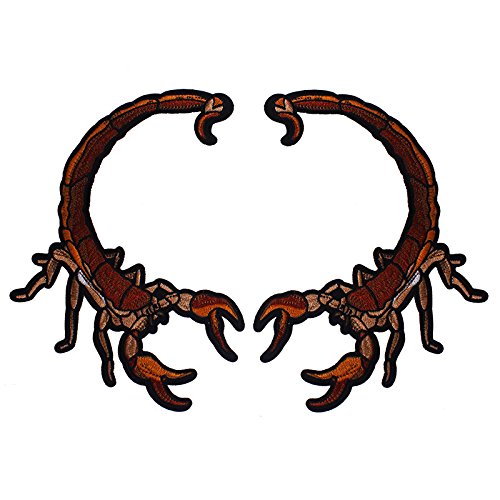 1 Paar Skorpion-Spitzen-Aufnäher, Stickerei, Applikation, zum Aufbügeln oder Nähen, Zubehör für DIY 1 Paar Skorpion-Spitzen-Aufnäher, Stickerei, Applikation, zum Aufbügeln oder Nähen, Zubehör für DIY von EMDOMO