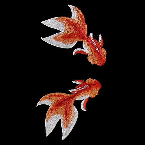 5 Stück Goldfisch-Design, bestickte Aufnäher, Spitzen-Motiv, Applikation, Scrapbooking, geprägt, zum Aufnähen, Aufkleber für Kleidung, Dekoration 5 Stück Goldfisch-Design, bestickte Aufnäher, Spitzen-Motiv, Applikation, Scrapbooking, geprägt, zum Aufnähen, Aufkleber für Kleidung, Dekoration von EMDOMO