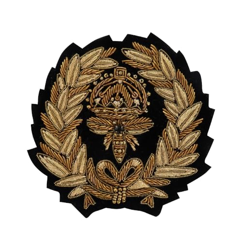Aufnäher aus indischer Seide, Bienen-Design, zum Aufnähen, für Stoffdekoration, handgefertigtes Handwerk, Emblem, Zubehör (A) von EMDOMO