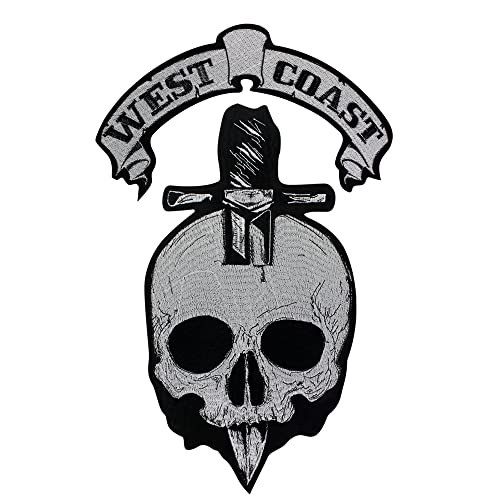 Aufnäher mit Horror-Schwert-Motiv, bestickt, Buchstaben-Applikation, Abzeichen zum Aufbügeln, Punk, Skelett-Abzeichen, DIY-Zubehör Aufnäher mit Horror-Schwert-Motiv, bestickt, Buchstaben-Applikation, Abzeichen zum Aufbügeln, Punk, Skelett-Abzeichen, DIY-Zubehör von EMDOMO