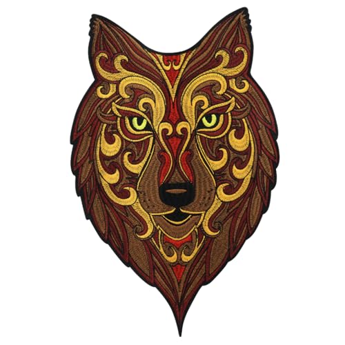Aufnäher mit Tiermotiv, Motiv: Tiger, Füchse, Wolf, bestickt, Emblem, Abzeichen für Rucksack, Rucksack, Mütze, Jacken (B 1 Stück) von EMDOMO