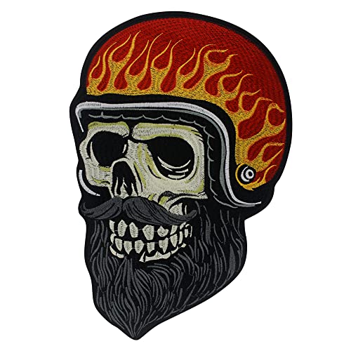 Aufnäher mit Totenkopf-Motiv, zum Aufbügeln, für Rucksack, Jacke, Dekoration Aufnäher mit Totenkopf-Motiv, zum Aufbügeln, für Rucksack, Jacke, Dekoration von EMDOMO