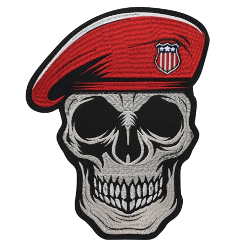 Aufnäher mit Totenkopf-Stickerei, zum Aufbügeln, für Kleidung, Jeans, Jacken, Rucksäcke, Hüte, Hemden, DIY-Abzeichen von EMDOMO