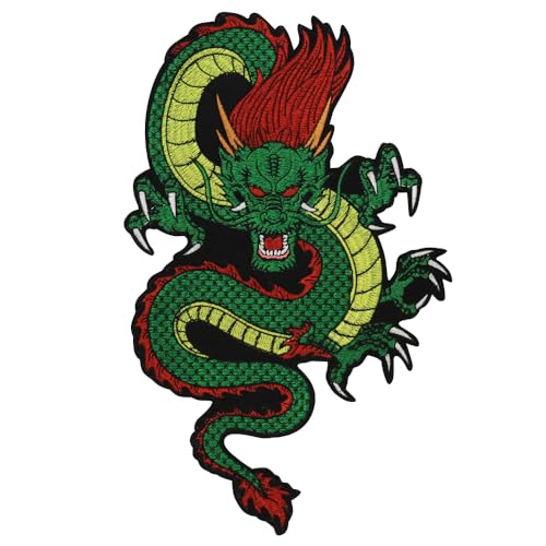 Bestickte Applikation zum Aufbügeln, Motiv: Drache Tiger, geeignet für DIY-Jeans, Jacken, Kleidung, Taschen (A 1 Stück) von EMDOMO