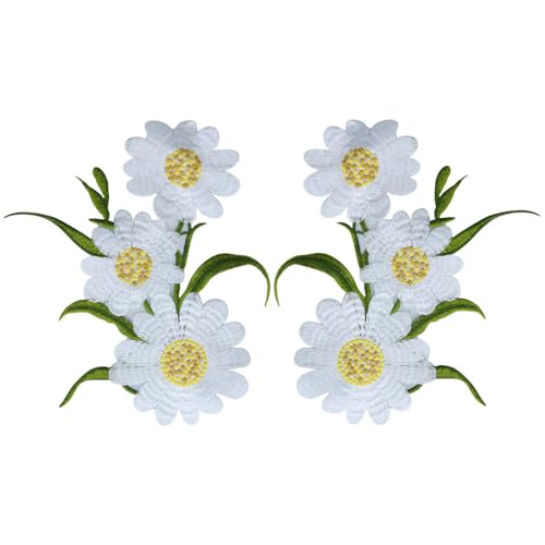 Bestickte Sonnenblumen-Aufnäher zum Aufnähen für Rucksäcke, Jeans, Jacken, T-Shirts, Bekleidungszubehör Bestickte Sonnenblumen-Aufnäher zum Aufnähen für Rucksäcke, Jeans, Jacken, T-Shirts, Bekleidungszubehör von EMDOMO