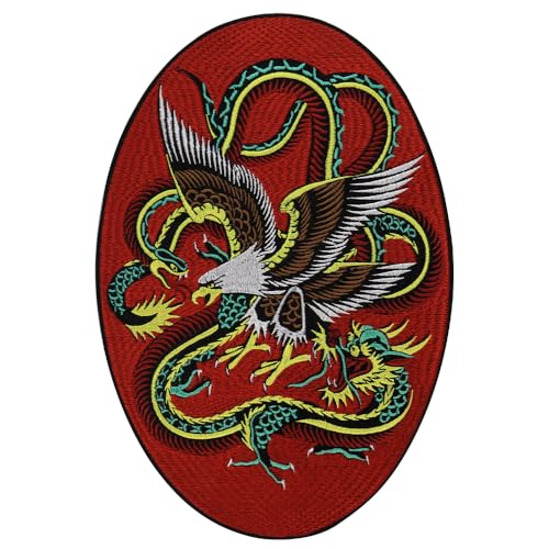Bestickter Adler-Drachen-Schlangen-Applikation zum Aufbügeln für Jeans, Jacken, Kleidung, Taschen, Abzeichen Bestickter Adler-Drachen-Schlangen-Applikation zum Aufbügeln für Jeans, Jacken, Kleidung, Taschen, Abzeichen von EMDOMO