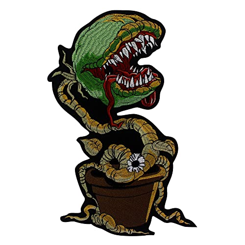 Blumen-Aufnäher, bestickt, zum Aufbügeln, Emblem, Kannibalen-Blumenapplikation, Stoffaufnäher von EMDOMO