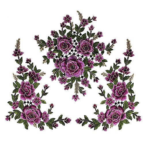 Blumenstickerei, 3D-Stickerei, Stoff-Patch, Aufnäher zur Verzierung Nähen T2612 violett Blumenstickerei, 3D-Stickerei, Stoff-Patch, Aufnäher zur Verzierung Nähen T2612 violett von EMDOMO