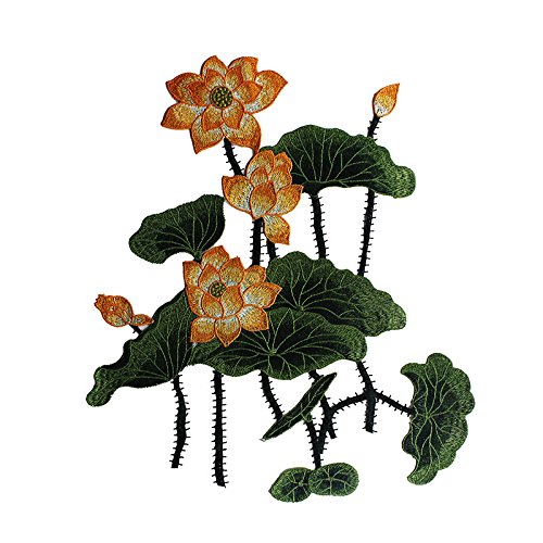 EMDOMO 1 Stück, Lotus-Stickerei Applikation Patches, Flicken, Venise, für Näharbeiten gelb EMDOMO 1 Stück, Lotus-Stickerei Applikation Patches, Flicken, Venise, für Näharbeiten gelb von EMDOMO