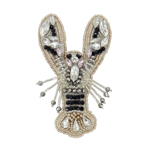 EMDOMO Handgefertigte Perlenapplikation Karabinerapplikation zum Aufnähen von Strass, Kleidung, Schuhe, Broschen, Dekoration, Abzeichen, DIY Handwerk Nähen, 1 Stück EMDOMO Handgefertigte Perlenapplikation Karabinerapplikation zum Aufnähen von Strass, Kleidung, Schuhe, Broschen, Dekoration, Abzeichen, DIY Handwerk Nähen, 1 Stück von EMDOMO