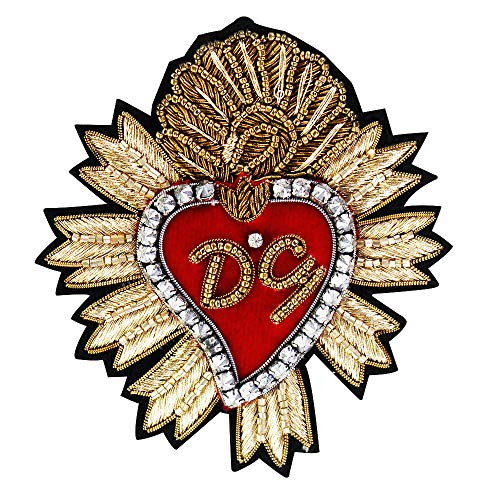 EMDOMO Kronen-Herz-Aufnäher, bestickt, indische Seide, Abzeichen für Broschen, Schuhe, dekoratives Zubehör EMDOMO Kronen-Herz-Aufnäher, bestickt, indische Seide, Abzeichen für Broschen, Schuhe, dekoratives Zubehör von EMDOMO