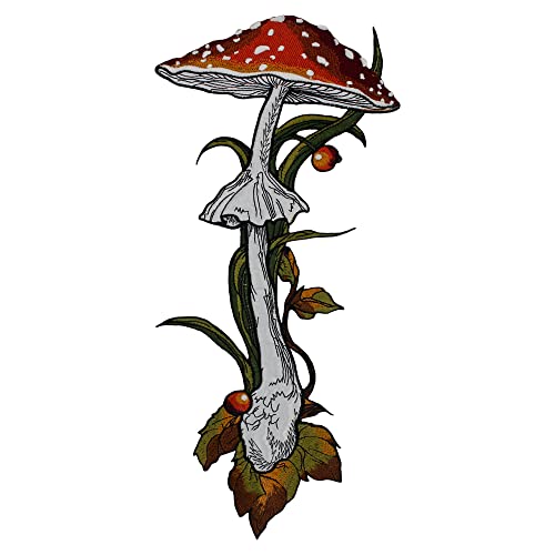 EMDOMO Pilz bestickter Aufnäher zum Aufbügeln für Kleidung, Jacken, T-Shirts, Rucksäcke EMDOMO Pilz bestickter Aufnäher zum Aufbügeln für Kleidung, Jacken, T-Shirts, Rucksäcke von EMDOMO
