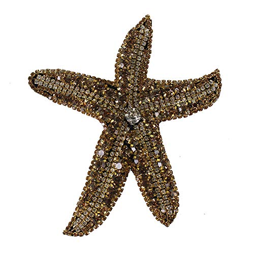 EMDOMO Strass-Stern-Perlen zum Aufnähen, für Schuhe, Taschen, verzierte Applikationen, 2 Stück von EMDOMO