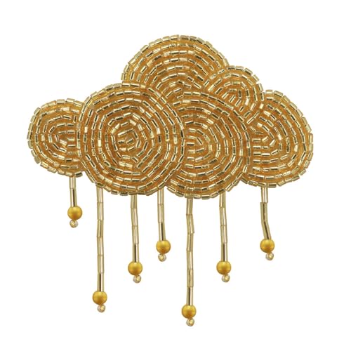 Flicken mit Strasssteinen, Mond, Stern, Wolken, zum Selbermachen, Reparatur für Kleidung, Hüte, Taschen, Quasten, Verzierung, 2 Stück (F 2 Stück) von EMDOMO