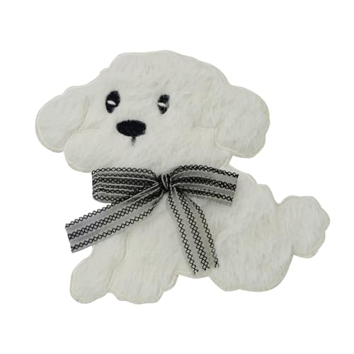 Niedliches Fell Hund Stickerei Patches Tier Hunde Reparatur Flicken für Kleidung Rucksack Jacke Hut DIY Dekor bestickte Applikationen (A 1 Stück) von EMDOMO