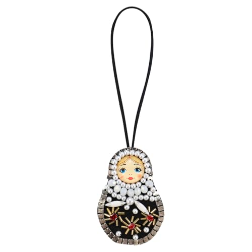 Rope Badge Poker Heart Mary Patches Cartoon Strass Pailletten zum Verzieren von Kleidung Tasche Lanyard Zubehör (F) von EMDOMO