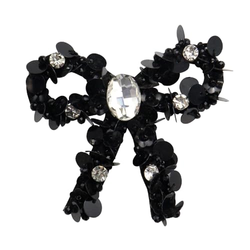 Schleifen-Applikation, Perlen, Strass, Fliege, Flicken für Schuhe, Brautschmuck, Hochzeitskleid, Dekoration, 2 Stück (B 2 Stück) von EMDOMO