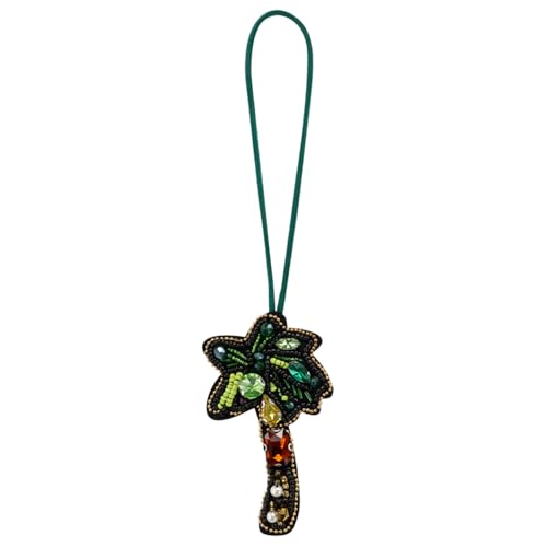 Seil Abzeichen Perlen Strass Pailletten Tasche Lanyard Handschlaufe DIY Blume Kokosnussbaum Schleife Kamele Vogel Handgemachtes Zubehör (E) von EMDOMO