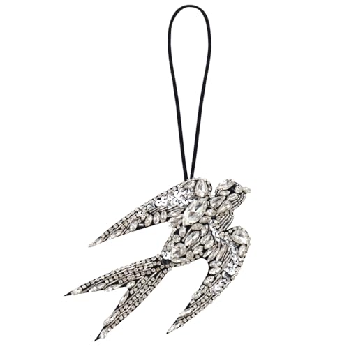 Seil Abzeichen Perlen Strass Pailletten Tasche Lanyard Handschlaufe DIY Blume Kokosnussbaum Schleife Kamele Vogel Handgemachtes Zubehör (N) von EMDOMO