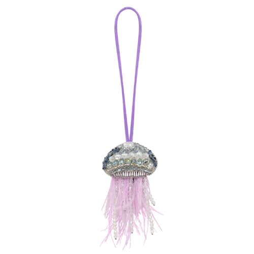 Seil Abzeichen Perlen Strass Pailletten Tasche Lanyard Handschlaufe DIY Blume Kokosnussbaum Schleife Kamele Vogel Handgemachtes Zubehör (O) von EMDOMO