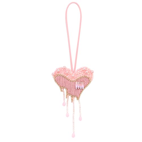 Seil Abzeichen Perlen Strass Pailletten Tasche Lanyard Handschlaufe DIY Blume Kokosnussbaum Schleife Kamele Vogel Handgemachtes Zubehör (P) von EMDOMO