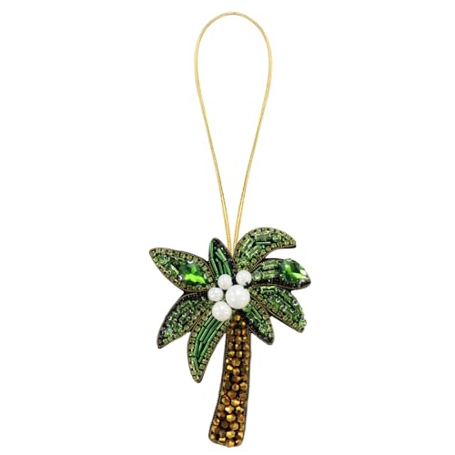 Seil Abzeichen Perlen Strass Pailletten Tasche Lanyard Handschlaufe DIY Blume Kokosnussbaum Schleife Kamele Vogel Handmade Zubehör (EE) von EMDOMO