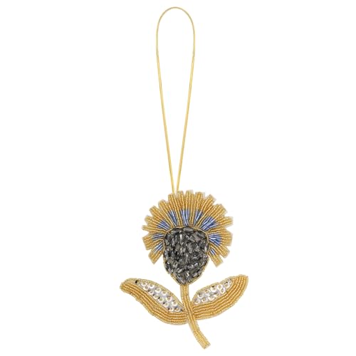 Seilabzeichen, Blumenperle, Sonnenblume, Strasssteine, Pailletten, zum Verzieren von Kleidung, Tasche, Schlüsselband, Zubehör (T) von EMDOMO