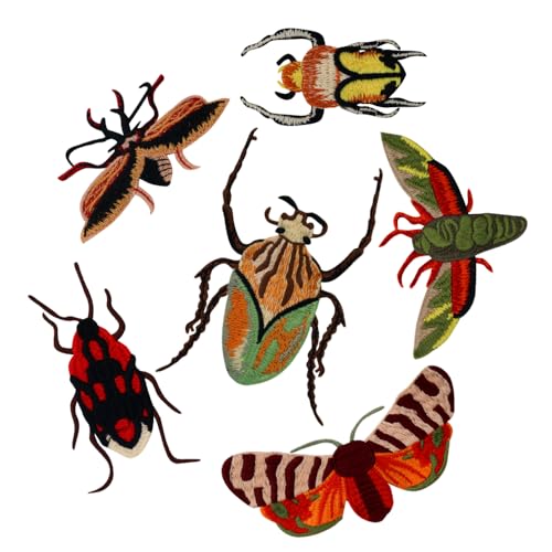 Stickerei, Käfer, Schmetterling, Insekten, Applikation, Stoff, Patches, Badge, DIY, Basteln für Jeans Kleidung, Dekorations-Nähen, TH887, 1 Set/6 Stück B Stickerei, Käfer, Schmetterling, Insekten, Applikation, Stoff, Patches, Badge, DIY, Basteln für Jeans Kleidung, Dekorations-Nähen, TH887, 1 Set/6 Stück B von EMDOMO