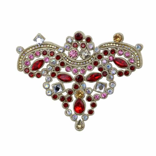 Strass-Diamant-Applikation, Abzeichen, Blumen-Kragen, Brautschärpe, Kleid, Hochzeitsschuhe, Deko-Emblem, Perlen, 2 Stück (A 2 Stück) von EMDOMO