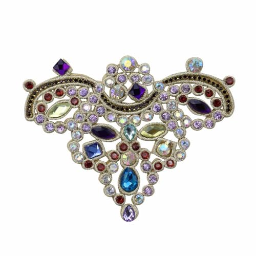 Strass-Diamant-Applikation, Abzeichen, Blumen-Kragen, Brautschärpe, Kleid, Hochzeitsschuhe, Deko-Emblem, Perlen, 2 Stück (B 2 Stück) von EMDOMO