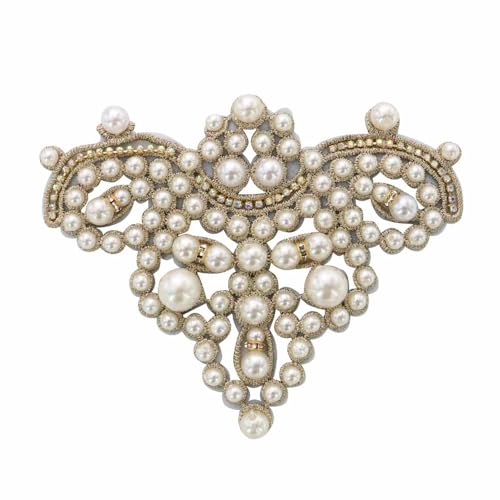 Strass-Diamant-Applikation, Abzeichen, Blumen-Kragen, Brautschärpe, Kleid, Hochzeitsschuhe, Deko-Emblem, Perlen, 2 Stück (D 2 Stück) von EMDOMO