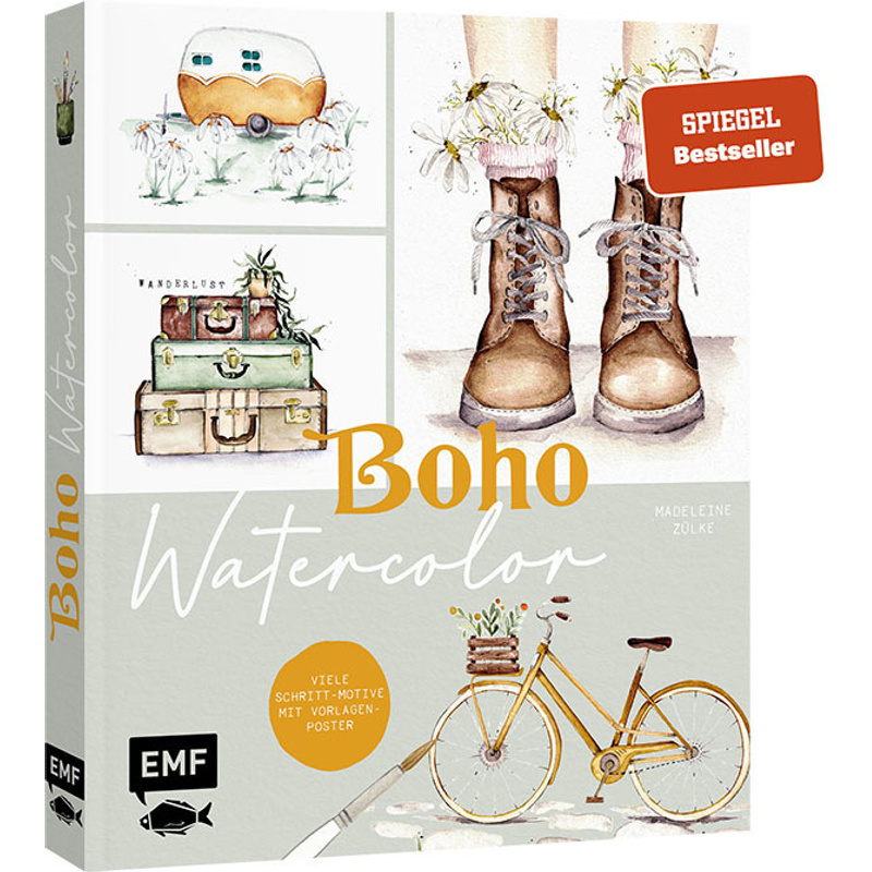 Boho Watercolor - Madeleine Zülke, Gebunden von EMF Edition Michael Fischer
