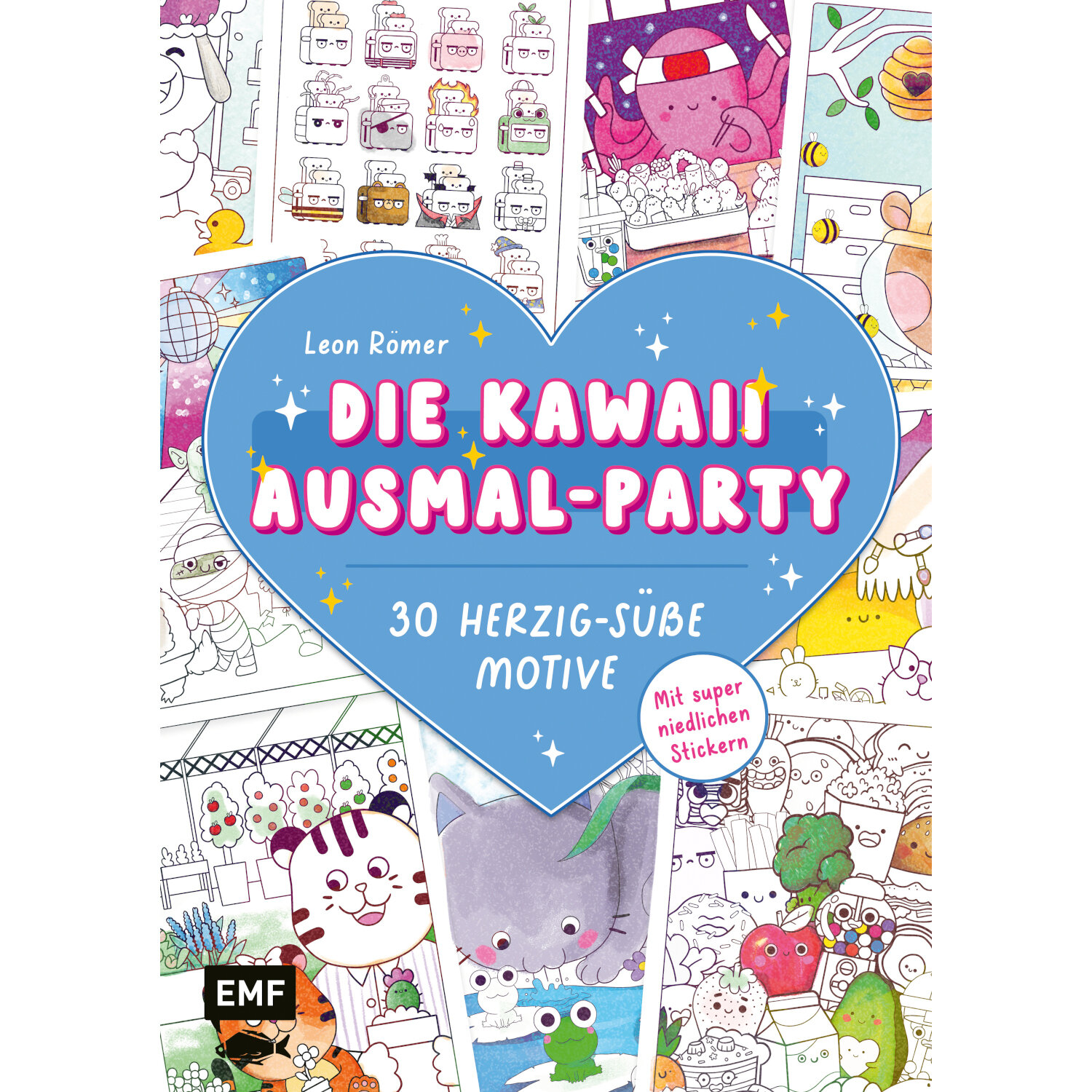 EMF Die Kawaii-Ausmal-Party - 30 herzig-süße Motive deutsch von EMF