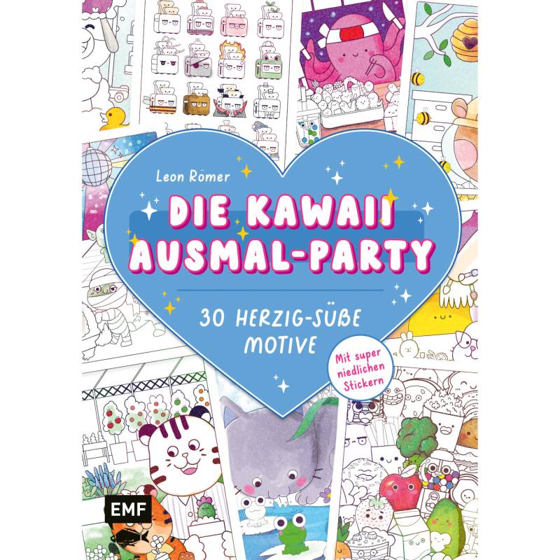 EMF Die Kawaii-Ausmal-Party - 30 herzig-süße Motive deutsch von EMF