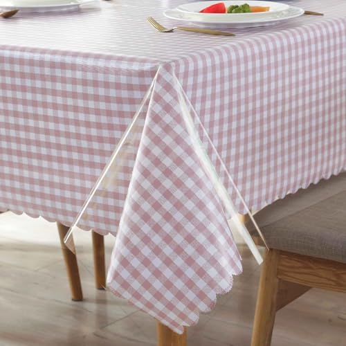 Tischdecke Tischfolie Transparent Tischdecke Durchsichtig Klarsicht Glasklar Wasserdicht Fettdicht Tischschutzfolie Tischschutz für Innen und Außen 0,2 mm (40 x 40 cm) von EMHELLE