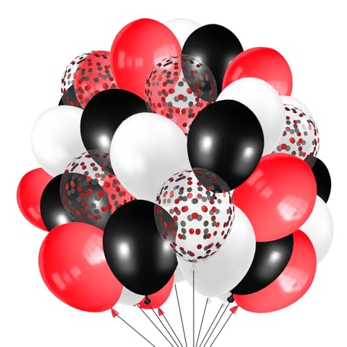 Luftballons Rot Schwarze, 60 Stück 12 Zoll Latex Hélium Ballons für Frauen Männer Jungen Kinder Geburtstag Hochzeit Abschluss Babyparty Weihnachten Party Deko Luftballons Rot Schwarze, 60 Stück 12 Zoll Latex Hélium Ballons für Frauen Männer Jungen Kinder Geburtstag Hochzeit Abschluss Babyparty Weihnachten Party Deko von EMITUOFO