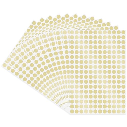 2448 Stk.Gold Runde 10 mm Punktaufkleber Selbstklebende Markierungspunkte Wasserdicht Klebepunkte Aufkleber Kleine Farbkodierung Etiketten von EMMALOUISESMITH