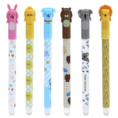 6 Stück 0.5 mm Radierbarer Kugelschreiber,Tintenroller Radierbar Gelstift mit Schwarzer Tinte ,Radierstift Cartoon Löschbarer Stift Erasable Pen für Kinder Studenten Geschenk Schul Bürobedarf 6 Stück 0.5 mm Radierbarer Kugelschreiber,Tintenroller Radierbar Gelstift mit Schwarzer Tinte ,Radierstift Cartoon Löschbarer Stift Erasable Pen für Kinder Studenten Geschenk Schul Bürobedarf von EMMALOUISESMITH
