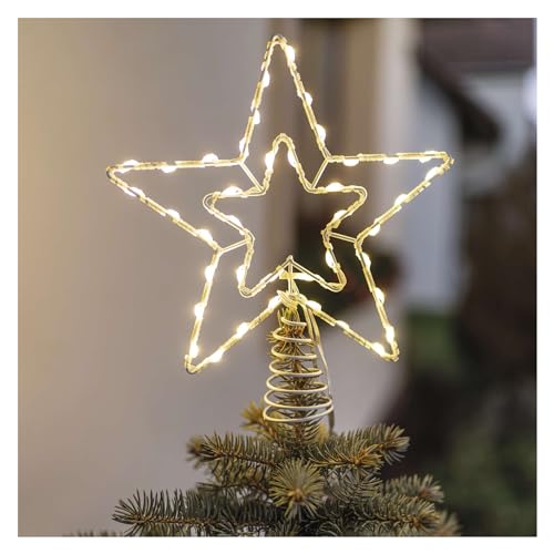 EMOS Connect System 30 LED Weihnachtsbaum-Stern, Zusatzelement für Lichterketten-System Standard/Profi, Erweiterungsteil C (ohne Adapter), IP44 für Innen und Außen, transparent, warmweiß von EMOS