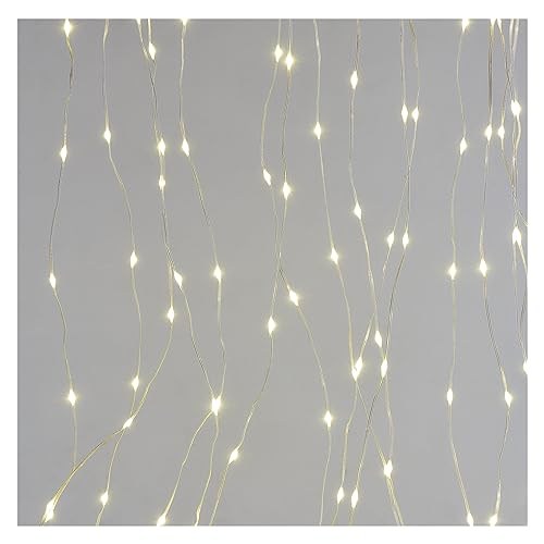 EMOS LED-Lichtervorhang, 300 LEDs Drop Lichterkette, 2,9m lange Weihnachtslichterkette + 5m Zuleitung inkl. Netzteil, 8 Lichtmodi, für Partys, Weihnachten, warmweiß, IP44 für Innen und Außen von EMOS