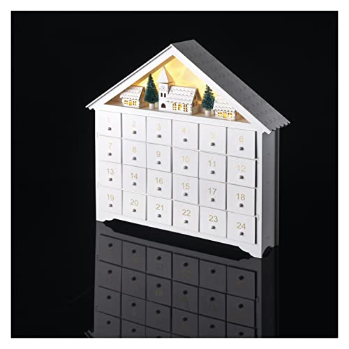 EMOS Leuchtender Adventkalender aus Holz, mit Minikästchen und Winterdorf, 8 LEDs warmweisses Licht, Weihnachtsdekoration, IP20 für Innen, 10000h Lebensdauer, 6/18h Timer, 0,4 Watt, 33x35 cm EMOS Leuchtender Adventkalender aus Holz, mit Minikästchen und Winterdorf, 8 LEDs warmweisses Licht, Weihnachtsdekoration, IP20 für Innen, 10000h Lebensdauer, 6/18h Timer, 0,4 Watt, 33x35 cm von EMOS